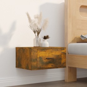 Smoked oak wall bedside table 50x36x25 cm by vidaXL, Nightstands - Ref: Foro24-816850, Price: 27,99 €, Discount: %