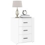 Glossy white plywood nightstand 50x36x60 cm by vidaXL, Nightstands - Ref: Foro24-816714, Price: 71,99 €, Discount: %