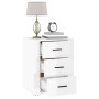 Glossy white plywood nightstand 50x36x60 cm by vidaXL, Nightstands - Ref: Foro24-816714, Price: 71,99 €, Discount: %