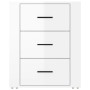 Glossy white plywood nightstand 50x36x60 cm by vidaXL, Nightstands - Ref: Foro24-816714, Price: 71,99 €, Discount: %