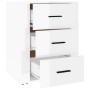 Glossy white plywood nightstand 50x36x60 cm by vidaXL, Nightstands - Ref: Foro24-816714, Price: 71,99 €, Discount: %