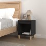 Mesita de noche madera contrachapada negro 40x35x50 cm de vidaXL, Mesitas de noche - Ref: Foro24-821860, Precio: 32,15 €, Des...