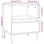 Weißer Nachttisch 40x35x50 cm von vidaXL, Schränke und Lagerung - Ref: Foro24-821810, Preis: 53,99 €, Rabatt: %