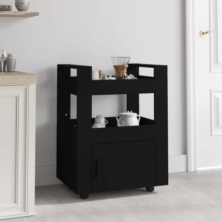 Carrito de cocina madera contrachapada negro 60x45x80 cm de vidaXL, Carros de cocina y comedor - Ref: Foro24-816825, Precio: ...