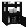 Carrito de cocina madera contrachapada negro 60x45x80 cm de vidaXL, Carros de cocina y comedor - Ref: Foro24-816825, Precio: ...