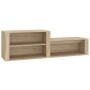 Mueble zapatero madera contrachapada roble Sonoma 150x35x45 cm de vidaXL, Zapateros y organizadores de calzado - Ref: Foro24-...