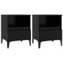 Two black bedside tables 40x35x50 cm by vidaXL, Closets and storage - Ref: Foro24-821813, Price: 93,93 €, Discount: %