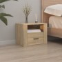 Wall bedside tables 2 pcs Sonoma oak color 50x36x40 cm by vidaXL, Nightstands - Ref: Foro24-816887, Price: 87,41 €, Discount: %