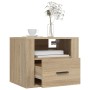 Wall bedside tables 2 pcs Sonoma oak color 50x36x40 cm by vidaXL, Nightstands - Ref: Foro24-816887, Price: 87,41 €, Discount: %