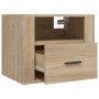 Wall bedside tables 2 pcs Sonoma oak color 50x36x40 cm by vidaXL, Nightstands - Ref: Foro24-816887, Price: 87,41 €, Discount: %