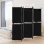 Biombo divisor de 5 paneles de tela negro 250x200 cm de vidaXL, Divisores de ambientes - Ref: Foro24-350237, Precio: 37,44 €,...