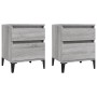 Nightstands 2 units gray Sonoma 40x35x50 cm by vidaXL, Lockers and storage cabinets - Ref: Foro24-821855, Price: 89,99 €, Dis...