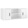 Mueble de TV madera contrachapada blanco brillo 100x35x40 cm de vidaXL, Muebles TV - Ref: Foro24-823093, Precio: 62,19 €, Des...