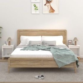 Nachttische 2 Einheiten glänzend weiß 40x35x50 cm von vidaXL, Nachttische - Ref: Foro24-821863, Preis: 55,51 €, Rabatt: %