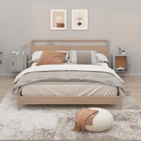 Wall bedside tables 2 pcs gray Sonoma 50x30x47 cm by vidaXL, Nightstands - Ref: Foro24-816877, Price: 43,85 €, Discount: %