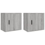 Mesitas de noche de pared 2 uds gris Sonoma 50x30x47 cm de vidaXL, Mesitas de noche - Ref: Foro24-816877, Precio: 43,85 €, De...