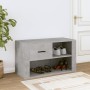 Mueble zapatero madera contrachapada gris hormigón 80x35x45 cm de vidaXL, Zapateros y organizadores de calzado - Ref: Foro24-...