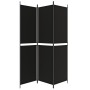 Biombo divisor de 3 paneles de tela negro 150x200 cm de vidaXL, Divisores de ambientes - Ref: Foro24-350229, Precio: 28,99 €,...