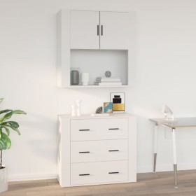 White plywood wall cabinet 80x33x80 cm by vidaXL, Sideboards - Ref: Foro24-816584, Price: 88,99 €, Discount: %