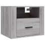 Sonoma gray wall bedside table 50x36x40 cm by vidaXL, Nightstands - Ref: Foro24-816892, Price: 33,99 €, Discount: %