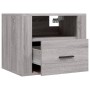 Sonoma gray wall bedside table 50x36x40 cm by vidaXL, Nightstands - Ref: Foro24-816892, Price: 33,99 €, Discount: %