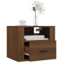 Wall-mounted bedside tables 2 units brown oak 50x36x40 cm by vidaXL, Nightstands - Ref: Foro24-816895, Price: 68,75 €, Discou...