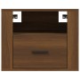 Wall-mounted bedside tables 2 units brown oak 50x36x40 cm by vidaXL, Nightstands - Ref: Foro24-816895, Price: 68,75 €, Discou...