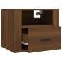 Wall-mounted bedside tables 2 units brown oak 50x36x40 cm by vidaXL, Nightstands - Ref: Foro24-816895, Price: 68,75 €, Discou...