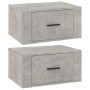 Wall bedside tables 2 pcs concrete gray 50x36x25 cm by vidaXL, Nightstands - Ref: Foro24-816849, Price: 67,83 €, Discount: %