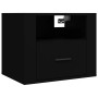 Black wall bedside table 50x36x40 cm by vidaXL, Nightstands - Ref: Foro24-816882, Price: 52,37 €, Discount: %