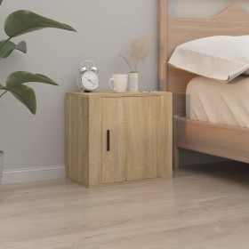 Sonoma oak wall bedside table 50x30x47 cm by vidaXL, Nightstands - Ref: Foro24-816870, Price: 36,99 €, Discount: %