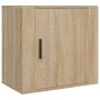 Mesita de noche de pared color roble Sonoma 50x30x47 cm de vidaXL, Mesitas de noche - Ref: Foro24-816870, Precio: 36,99 €, De...