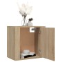 Sonoma oak wall bedside table 50x30x47 cm by vidaXL, Nightstands - Ref: Foro24-816870, Price: 35,97 €, Discount: %