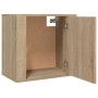 Mesita de noche de pared color roble Sonoma 50x30x47 cm de vidaXL, Mesitas de noche - Ref: Foro24-816870, Precio: 36,99 €, De...