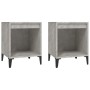 Bedside tables 2 units concrete gray 40x35x50 cm by vidaXL, Nightstands - Ref: Foro24-821883, Price: 52,33 €, Discount: %