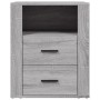 Mesita de noche madera contrachapada gris Sonoma 50x36x60 cm de vidaXL, Mesitas de noche - Ref: Foro24-816734, Precio: 65,86 ...