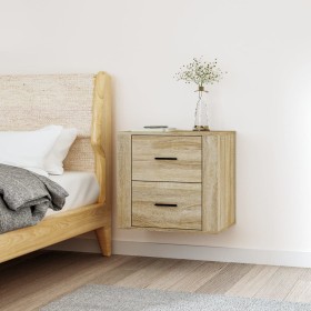 Sonoma oak wall bedside table 50x36x47 cm by vidaXL, Lockers and storage cabinets - Ref: Foro24-816859, Price: 57,09 €, Disco...