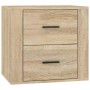 Sonoma oak wall bedside table 50x36x47 cm by vidaXL, Lockers and storage cabinets - Ref: Foro24-816859, Price: 56,99 €, Disco...