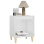 Glossy white plywood nightstand 40x35x50 cm by vidaXL, Nightstands - Ref: Foro24-821862, Price: 33,86 €, Discount: %