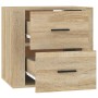 Sonoma oak wall bedside table 50x36x47 cm by vidaXL, Lockers and storage cabinets - Ref: Foro24-816859, Price: 56,99 €, Disco...