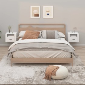 Wall bedside tables 2 pcs glossy white 50x36x40 cm by vidaXL, Nightstands - Ref: Foro24-816885, Price: 83,39 €, Discount: %