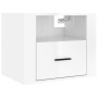 Mesitas de noche de pared 2 uds blanco brillante 50x36x40 cm de vidaXL, Mesitas de noche - Ref: Foro24-816885, Precio: 83,39 ...