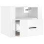 Mesitas de noche de pared 2 uds blanco brillante 50x36x40 cm de vidaXL, Mesitas de noche - Ref: Foro24-816885, Precio: 83,39 ...