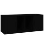 Mueble para TV madera contrachapada negra 100x35x40 cm de vidaXL, Muebles TV - Ref: Foro24-816801, Precio: 43,46 €, Descuento: %