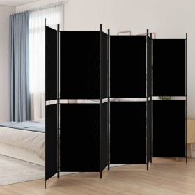 Divider screen with 6 black fabric panels 300x200 cm by vidaXL, Room dividers - Ref: Foro24-350241, Price: 48,52 €, Discount: %