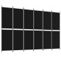 Biombo divisor de 6 paneles de tela negro 300x200 cm de vidaXL, Divisores de ambientes - Ref: Foro24-350241, Precio: 48,52 €,...