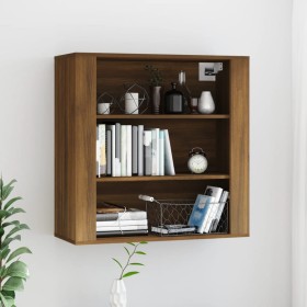 Brown oak plywood wall cabinet 80x33x80 cm by vidaXL, Sideboards - Ref: Foro24-816599, Price: 72,26 €, Discount: %