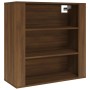 Armario de pared madera contrachapada marrón roble 80x33x80 cm de vidaXL, Aparadores - Ref: Foro24-816599, Precio: 67,99 €, D...