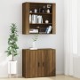 Armario de pared madera contrachapada marrón roble 80x33x80 cm de vidaXL, Aparadores - Ref: Foro24-816599, Precio: 67,99 €, D...