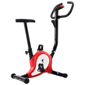 Bicicleta estática con resistencia de cinta roja de vidaXL, Bicicletas estáticas - Ref: Foro24-92012, Precio: 116,77 €, Descu...